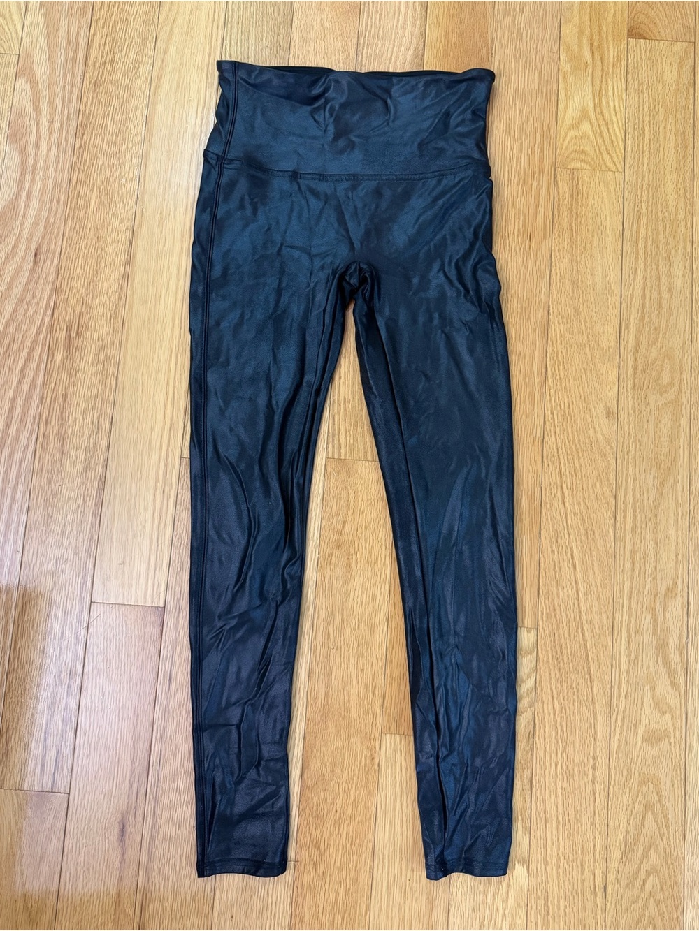 SPANX Black Faux Leather Leggings